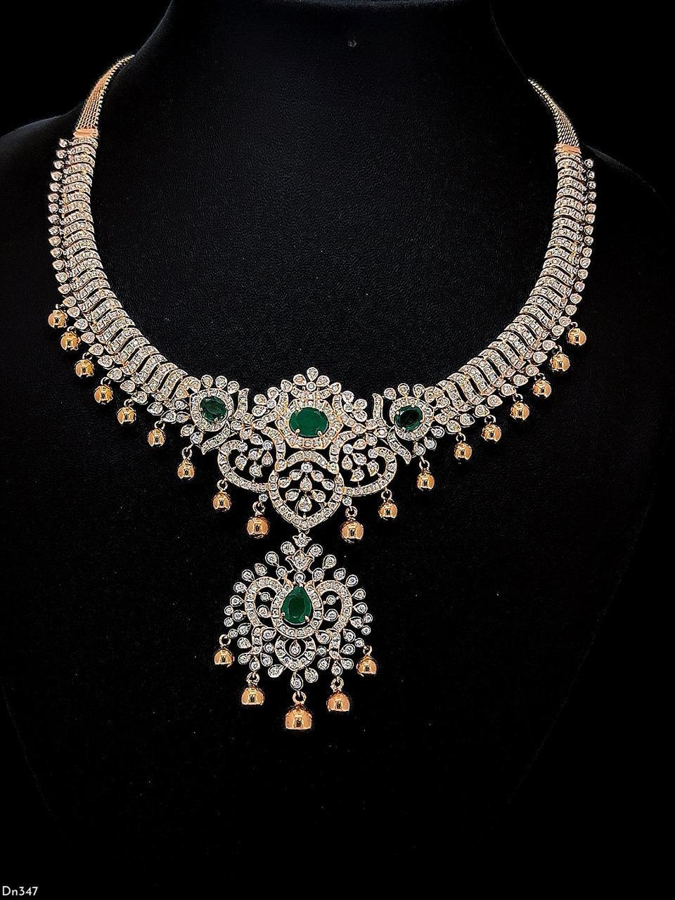 Brinda Gold and Diamonds - Designer Gold Diamond Necklace Set